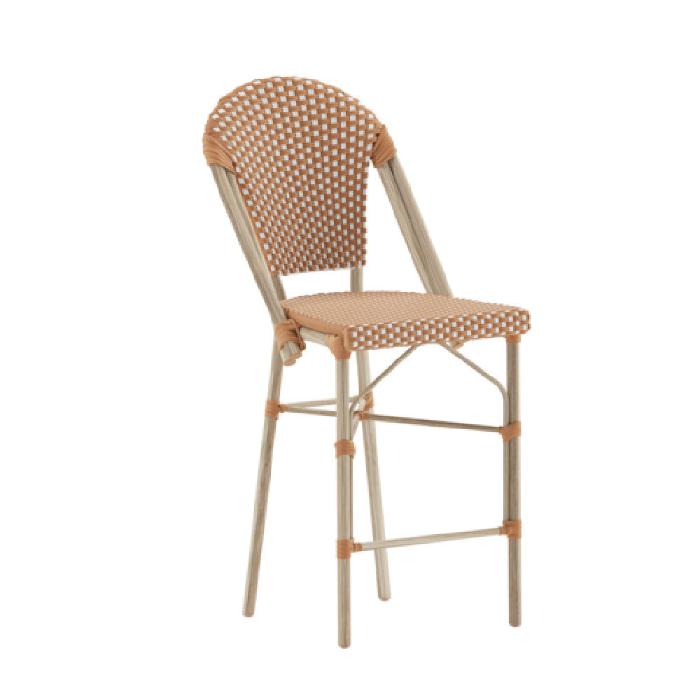 Flash Furniture SDA-AD642001-F-CS-NATWH-LTNAT-GG Lourdes Stacking French Bistro Stool