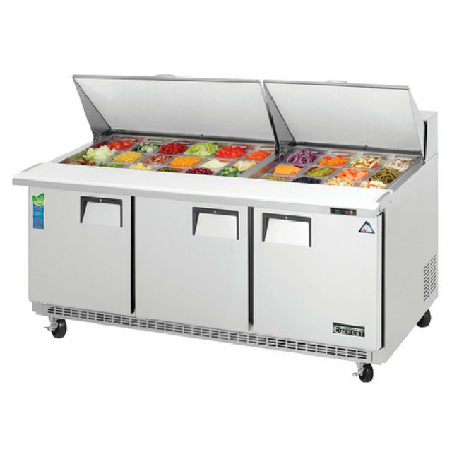 Everest Refrigeration EPBR3 Sandwich Prep Table Mega-Top Three-section