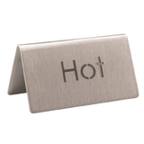 Service Ideas 1C-BF-HOT-MOD Service Ideas Laser Cut ID Tent Table Tent Hot Brushed Stainless