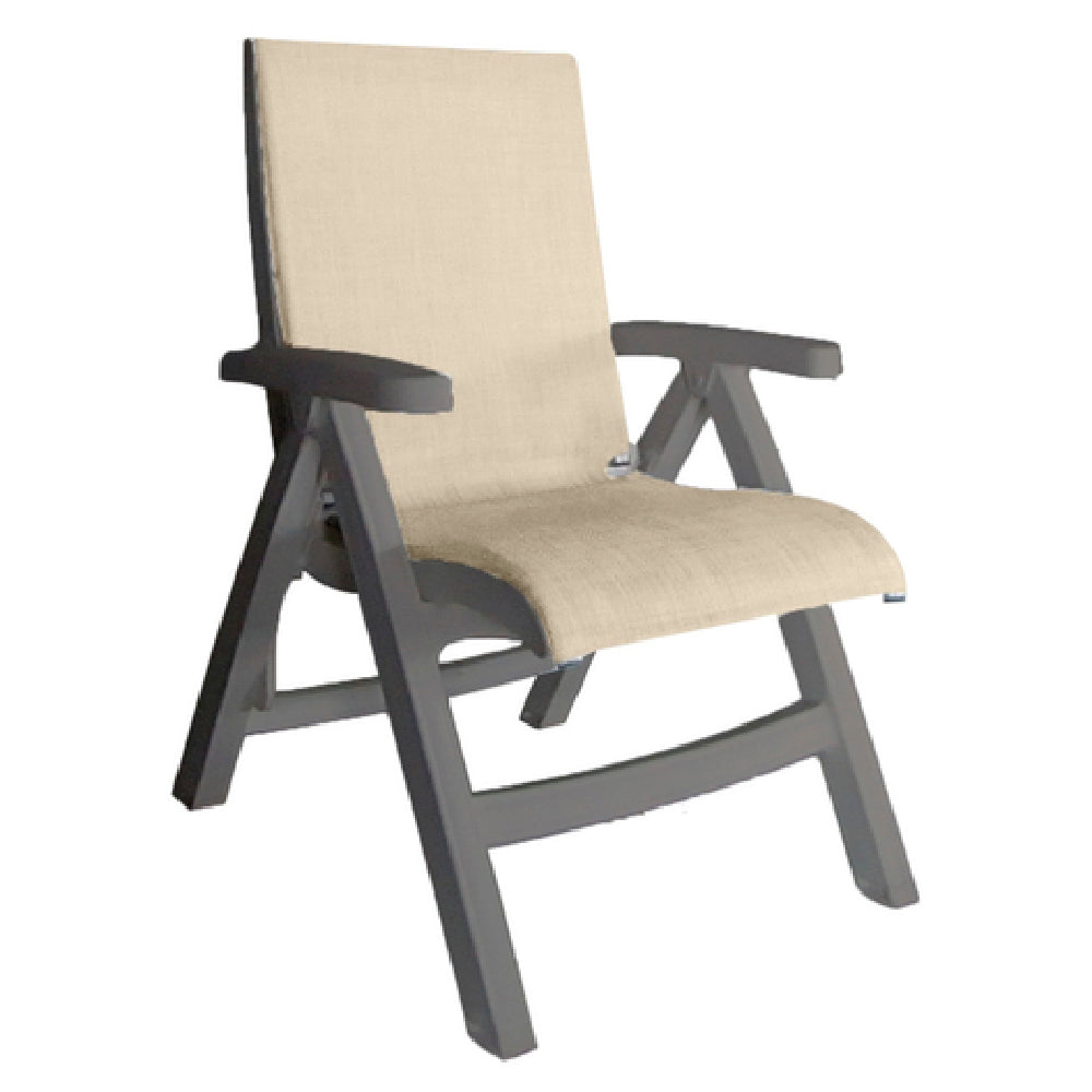 Grosfillex UT091181 Jamaica Beach Midback Folding Chair Stackable Designed For Outdoor Use