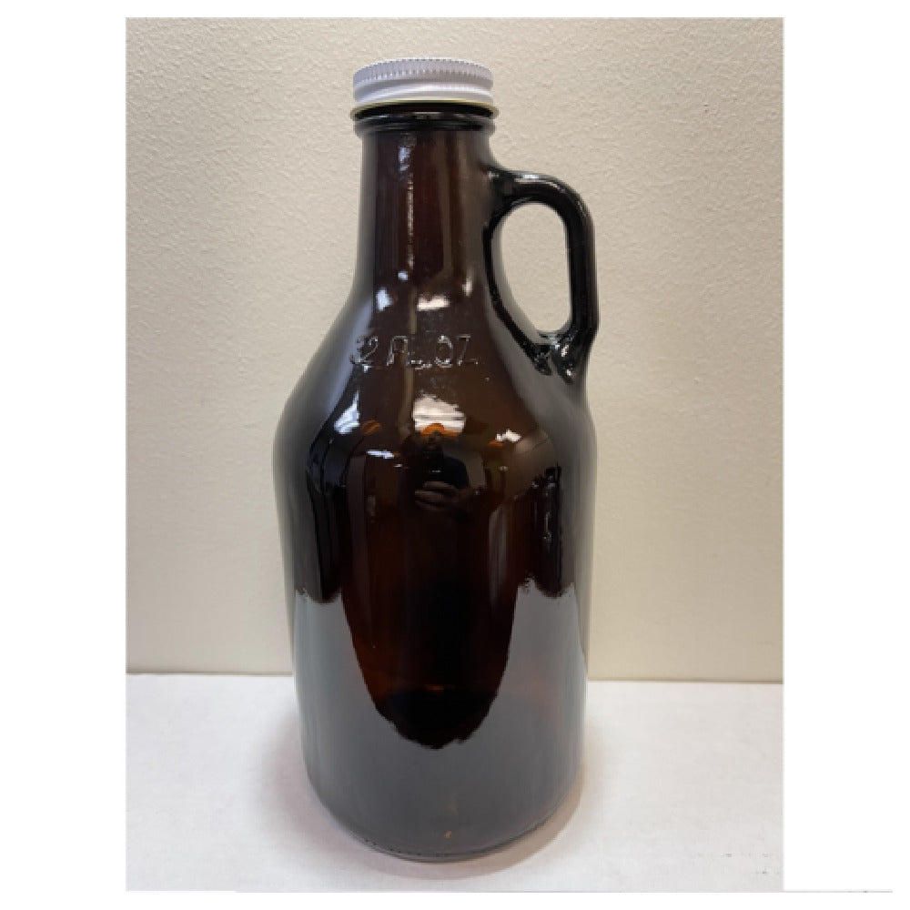 Buccaneer Container Corp 1006032130 (Buccaneer) Amber Glass Growler 32 Oz.