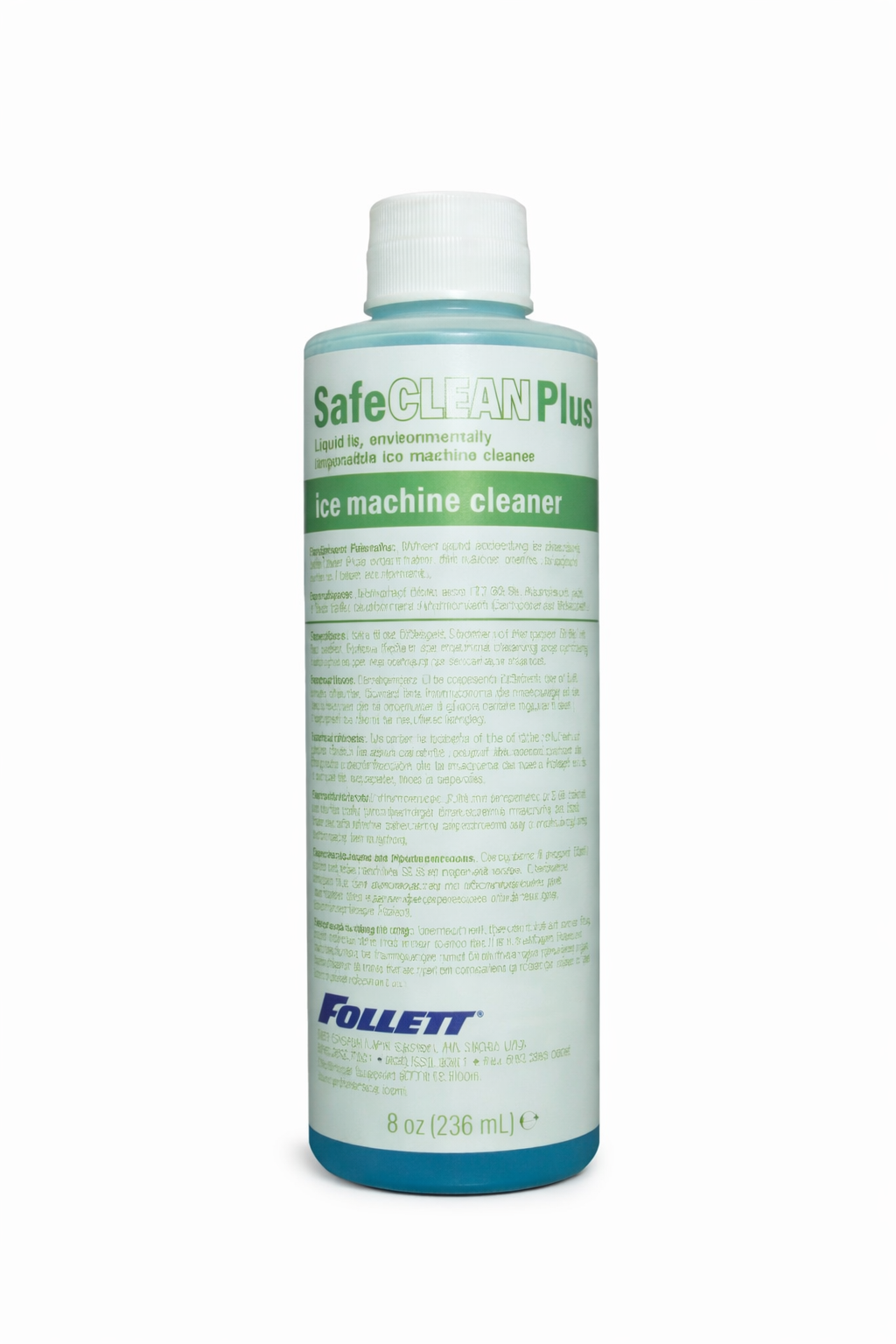 Follett 01147826 SafeCLEAN Plus Liquid Environmentally Responsible Ice Machine Cleaner (1 X 8 Oz Bottles)