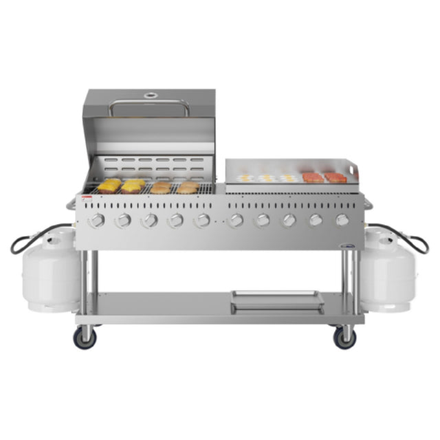 Koolmore CGKIT7-D36G36 Commercial Outdoor Grill 72-2/5"W X 23-1/5"D X 48-3/5"H