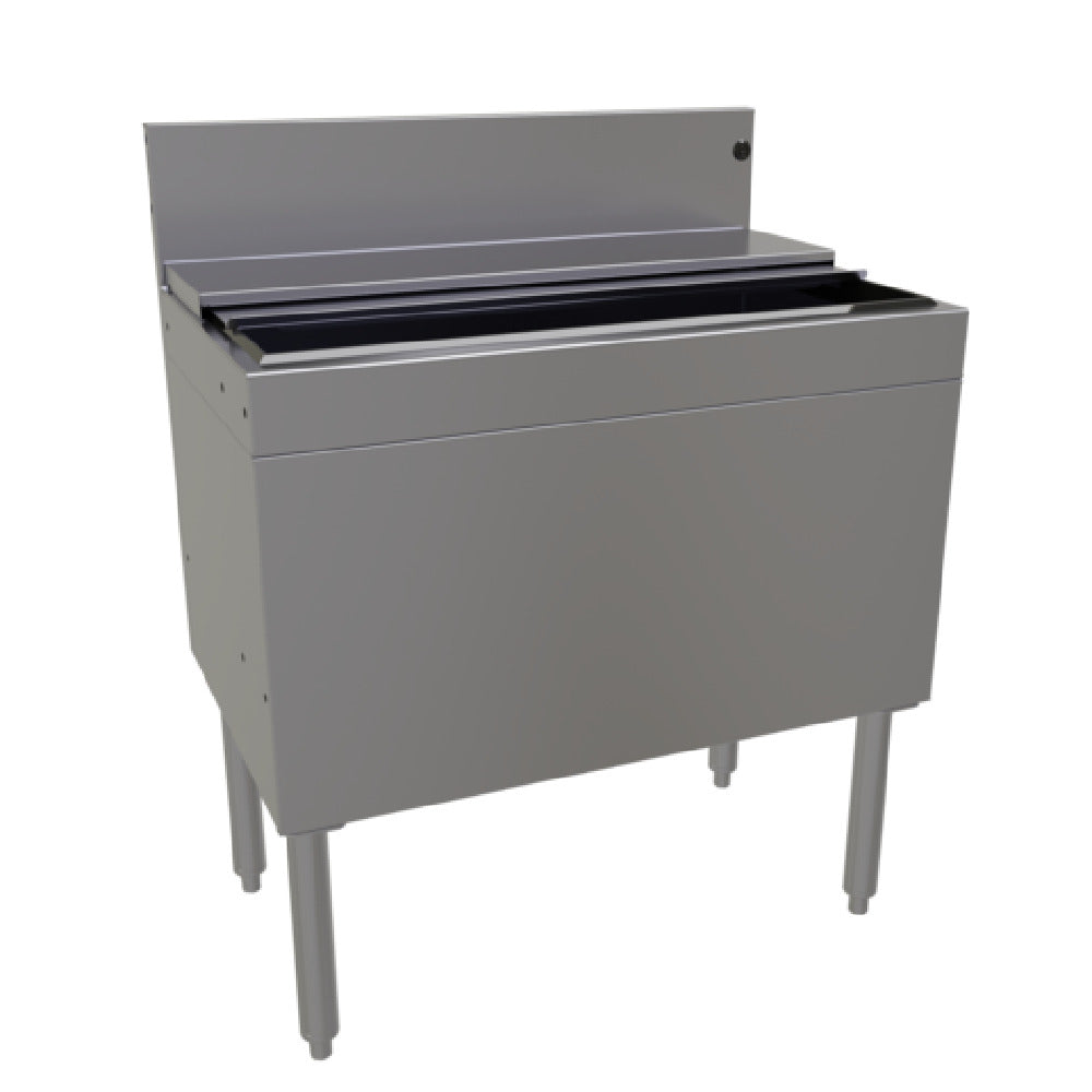 Glastender IBA-30-CP10-ED Extra Deep Underbar Ice Bin With 10-circuit Cold Plate