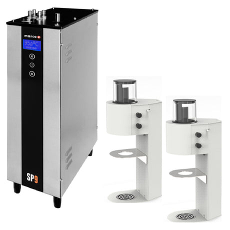 Marco Beverage Systems 1000833WUS (QUICK SHIP) SP9 Twin Head Coffee Brewer White With Under-counter Boiler