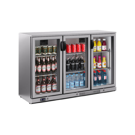 BK Resources SSBB-3G-53 Back Bar Refrigerator 53"W (3) Glass Door Slimline