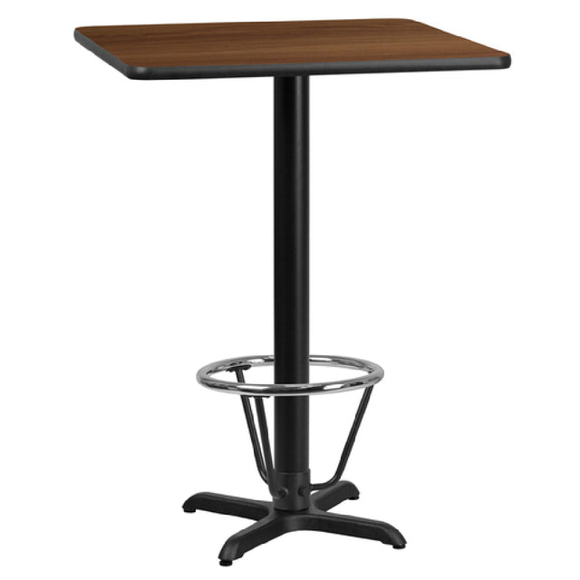 Flash Furniture XU-WALTB-3030-T2222B-3CFR-GG Table 30"W X 30"D X 43-1/8"H Bar Height