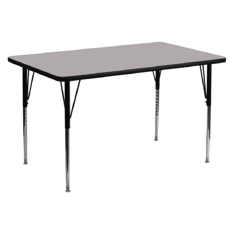 Flash Furniture XU-A2448-REC-GY-H-A-GG Activity Table 48"W X 24"D X 21-1/4" To 30-1/4" Adjustable Height