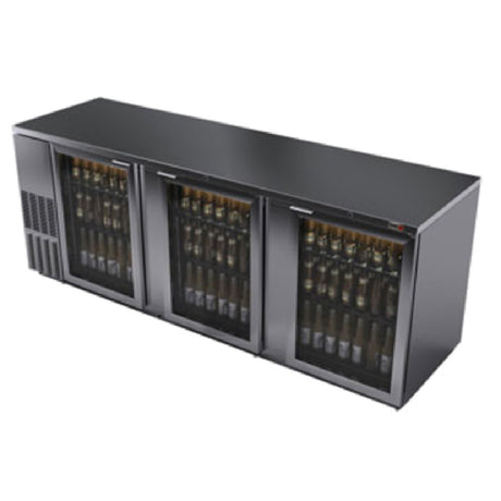 Fagor Refrigeration FBB-95GS-N 19072200 Refrigerated Back Bar Cooler (3) Glass Doors With Aluminum Frames