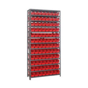 Quantum 1275-101_GREEN - Shelving Unit, 12"D X 36"L X 75"H, Heavy Duty