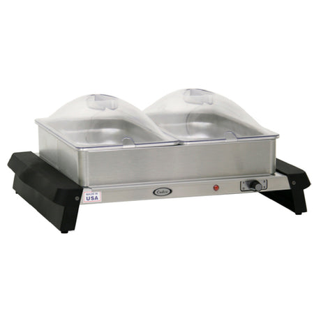 Cadco WTBS-23P Double Buffet Server Countertop 13-1/8" X 14" Warming Zone