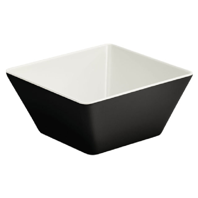 Vollrath V2220220 Melamine Bowl Medium Square Black. 1 9/16 QT. 7 1⁄16" W X 7 1⁄16" L X 3 5⁄16" H. Dishwasher Safe.