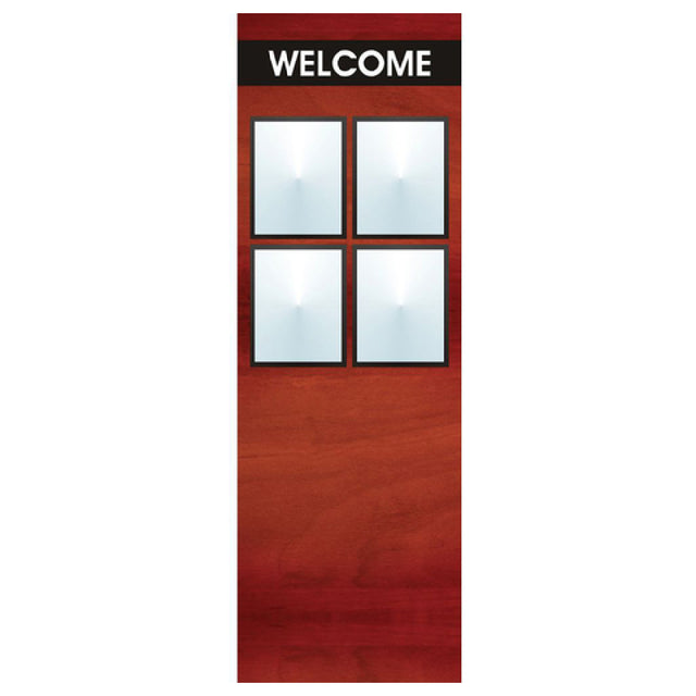 Hubert 68679 - Menu Board, 4-pocket, Floor Stand