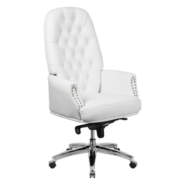 Flash Furniture BT-90269H-WH-GG Traditional Executive Multifunction Swivel Office Chair