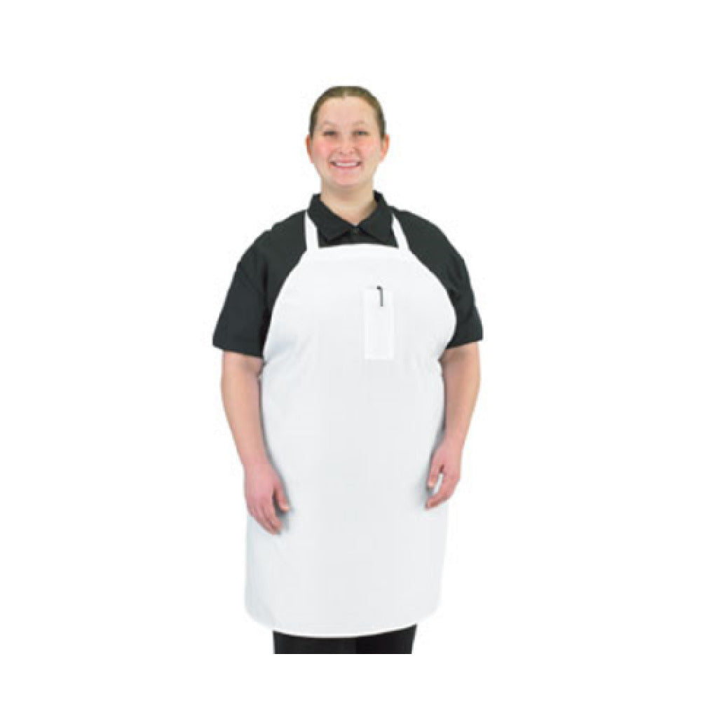 John Ritzenthaler Company 600BAW Chef Revival® Economy Bib Apron 34" X 34" Poly/cotton Blend Fabric