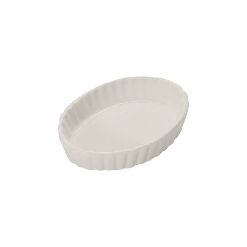 Steelite DCI825W Creme Brulee Dish 5 Oz. 5-1/4"L X 4"W X 1-1/8"H