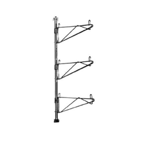 Eagle PWE14-3S Adjustable Post Wire Wall Mounts Prepackaged End Unit For 14"D Shelves