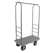 Central Specialties 2000GY-080-GRY Easy Mover™ Bellman's Cart 43"W X 23"D X 72-1/2"H 1" Tubular Chrome Frame