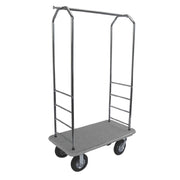 Central Specialties 2000GY-010-GRY Easy Mover™ Bellman's Cart 43"W X 23"D X 72-1/2"H 1" Tubular Chrome Frame