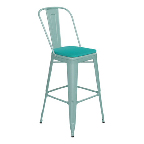 Flash Furniture ET-3534-30-MINT-PL1M-GG Carly Bar Stool 500 Lb. Weight Capacity