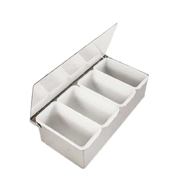 Crestware SCD4 Condiment Dispenser 4 Compartment With Inserts 12" X 6" X 3-1/2"