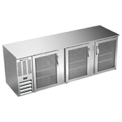 Beverage Air BB94HC-FG-S - Refrigerated Food Rated Back Bar Storage Cabinet, Three-section