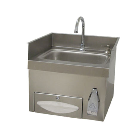 Advance Tabco 7-PS-43 Recessed Hand Sink 14"W X 10"D X 5" Deep Sink Bowl Includes: Heavy Duty Knee Operated Gooseneck Faucet