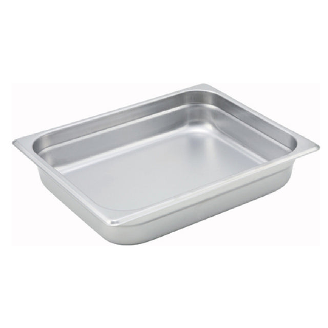 Winco SPJM-202 Steam Table Pan 1/2 Size 10-3/8" X 12-3/4" X 2-1/2" Deep