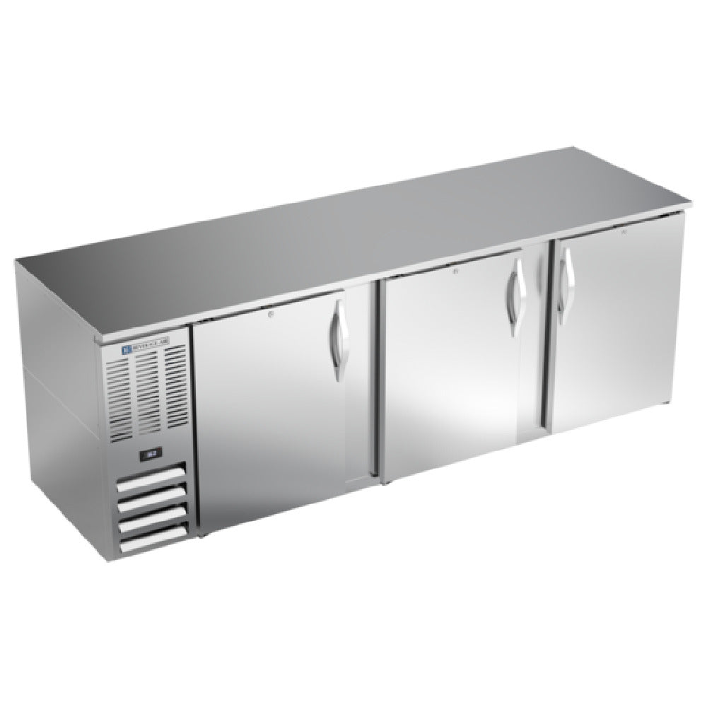 Beverage Air BB94HC-S - Refrigerated Back Bar Storage Cabinet, Three-section, 94"W X 30-3/8"D X 34"H