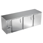 Beverage Air BB94HC-S - Refrigerated Back Bar Storage Cabinet, Three-section, 94"W X 30-3/8"D X 34"H