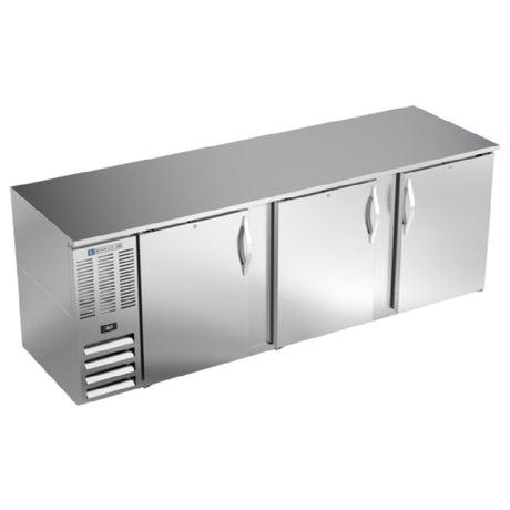 Beverage Air BB94HC-S - Refrigerated Back Bar Storage Cabinet, Three-section, 94"W X 30-3/8"D X 34"H