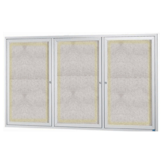 Aarco ODCC4872-3RI Aluminum Bulletin Board 72"W X 48"H Enclosed