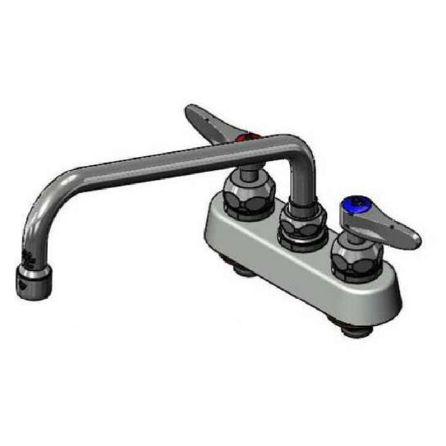 T&S Brass B-1112-CR-M Workboard Faucet Deck Mount 4" Centers