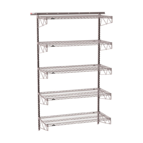 Metro SW-2148K4-85-5TIER - SmartWall Tall Wall Shelving Kit, Five-shelf, Components Include Wall Tracks