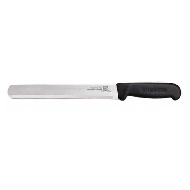 Omcan 12480 (12480) Slicing Knife 10" Straight Blade Polypropylene Black Handle