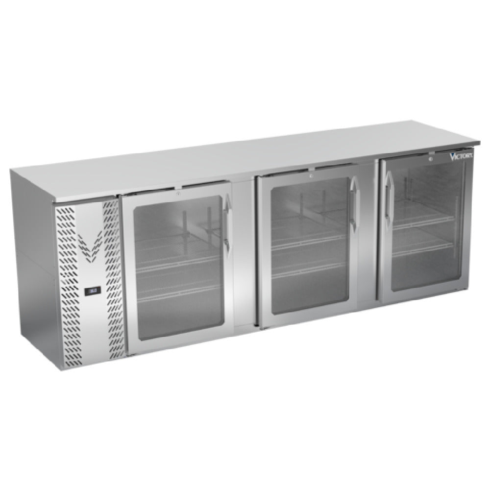 Victory VBBN94HC-FG-S - Back Bar Refrigerator, Food Rated, Three-section