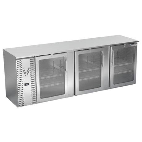 Victory VBBN94HC-FG-S - Back Bar Refrigerator, Food Rated, Three-section