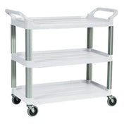 Rubbermaid FG409100OWHT - Xtra™ Utility Cart, 40-5/8"L X 20"W X 37-13/16"H, (3) Shelves