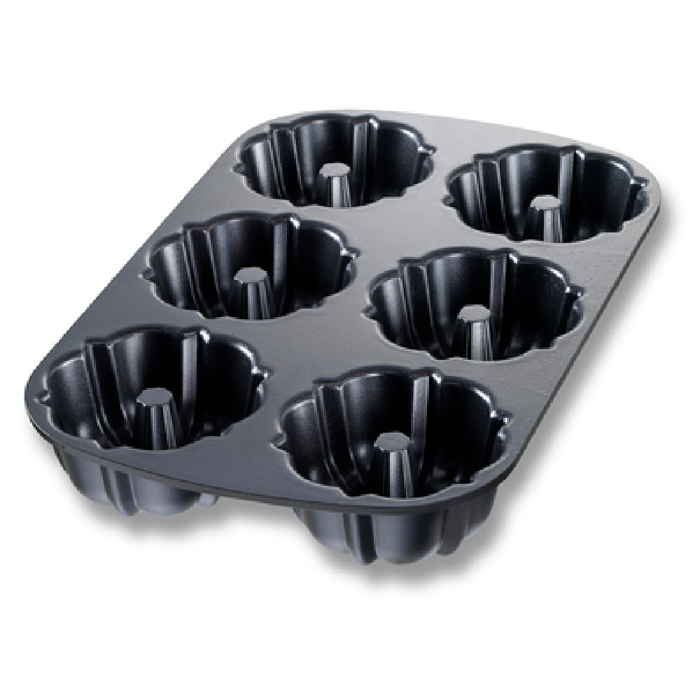 Chicago Metallic 50624 Bundtlette® Pan 8-15/16" X 13-15/16" Overall Makes (6) 4" Bunt Cakes