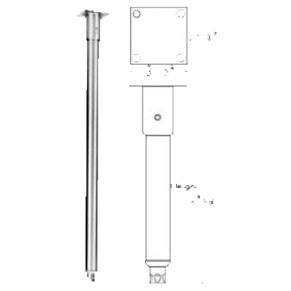 Franklin Machine Products 119-1000 Leg Assemblies Long Plate 3-1/2"L