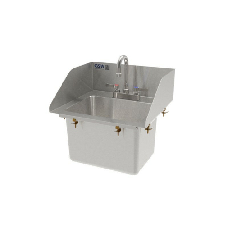 GSW USA HS-1410IS Drop-In Hand Sink One Compartment 17-1/4"W X 15-1/4"D X 18-1/2"H Overall Size