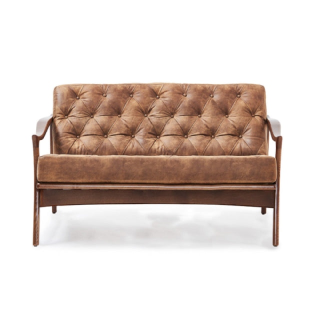 QA Group QALS-U341 Loveseat Upholstered Seat And Back Cushions With Tufting Sturdy Wood Frame