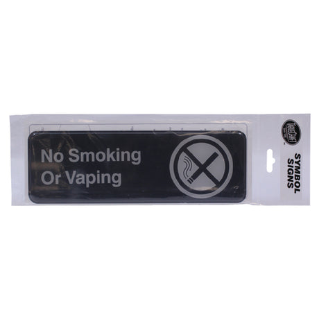 Tablecraft 394564 Cash & Carry Sign 3" X 9" "No Smoking Or Vaping"