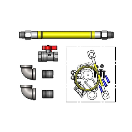 T&S Brass HG-4C-48K-FF Safe-T-Link Gas Connector Hose 1/2" Connection 48" Hose