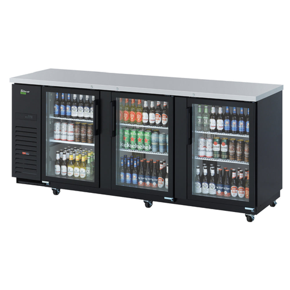 Turbo Air TBB-4SGD-N Super Deluxe Back Bar Cooler Three-section Glass Doors