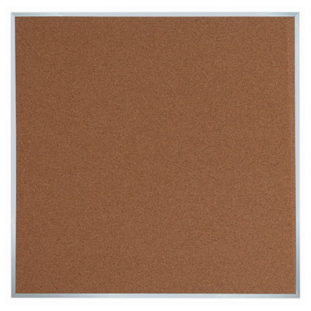 Aarco DB4848 Bulletin Board 48"W X 48"H Natural Pebble Grain Cork