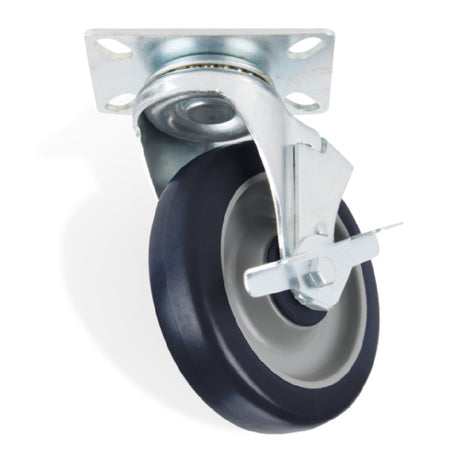 Steel Works Stainless SWPPPUBHC-5HDSB Plate Caster With Brake Heavy Duty