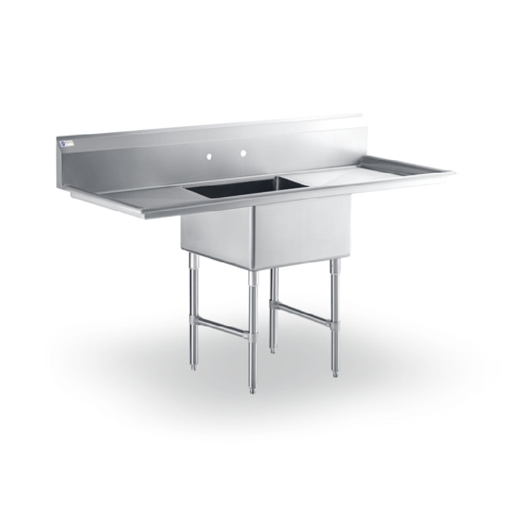 Steel Works Stainless SWS1C162012-18LR-318 Sink 18ga/304 Stainless Steel 25-1/2" X 52" X 43-3/4"H