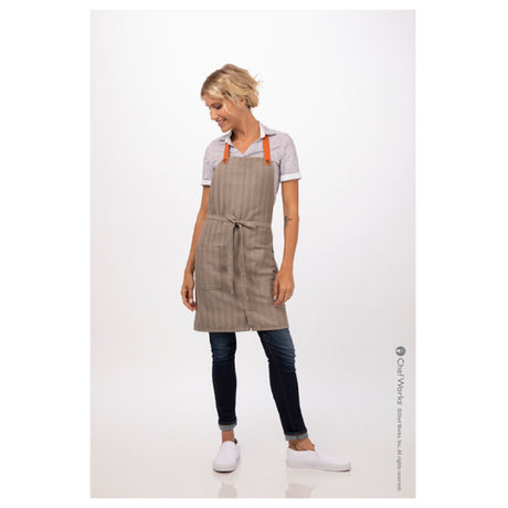 Chef Works ABS02-TAU-0 Seattle Bib Apron 31"L X 38"W Adjustable/removable/reversible Neck Strap (sold Separately)