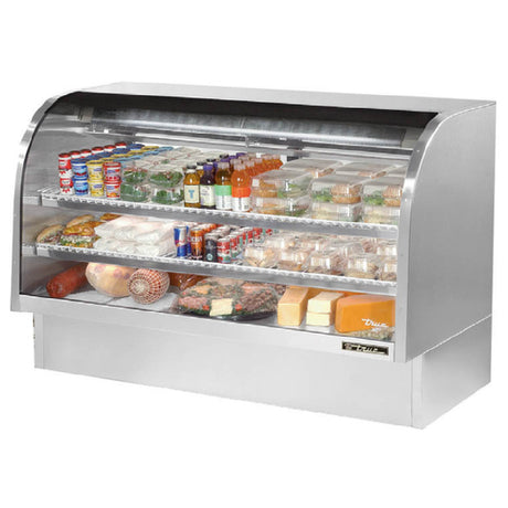 True Refrigeration TCGG-72-S-HC-LD Curved Glass Deli Case 72-1/4"W